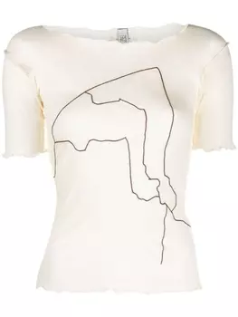 Футболка из органического хлопка со швами Baserange, белый