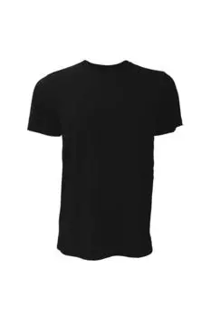 Футболка из парусинового джерси с круглым вырезом Футболка с короткими рукавами Bella + Canvas, черный