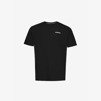 Футболка из переработанного хлопка с принтом логотипа Patagonia, черный