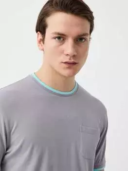 Футболка из пике с флуоресцентными деталями Ovs, цвет light grey