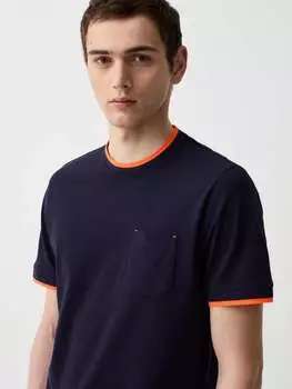 Футболка из пике с флуоресцентными деталями Ovs, цвет dark blue