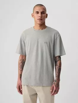 Футболка из пике с мини-логотипом Gap, серый
