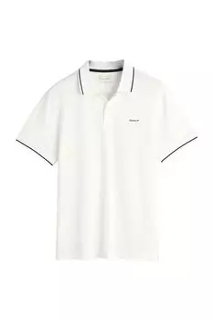 Футболка из пике с воротником Gant, белый