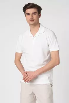 Футболка из пике с воротником Gap, белый