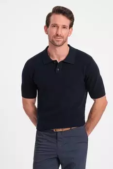 Футболка из пике с воротником Ombre, синий