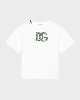 ФУТБОЛКА ИЗ ПЛЕНКИ SS С ТИСНЕНИЕМ DG Dolce&Gabbana, цвет Natural