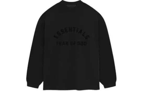 Футболка из плотного джерси с длинным рукавом Fear Of God Essentials, черный
