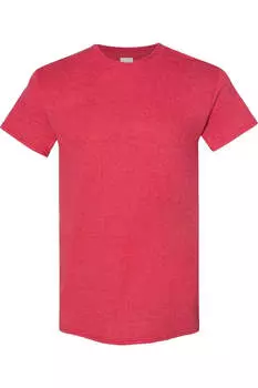 Футболка из плотного хлопка Gildan, цвет heather red