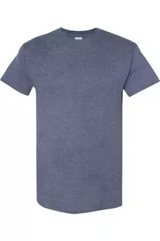 Футболка из плотного хлопка Gildan, цвет heather navy