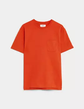 Футболка из плотного хлопка из чистого хлопка Marks & Spencer