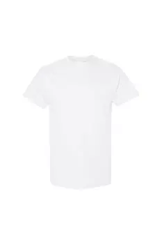 Футболка из плотного хлопка с короткими рукавами Gildan, белый