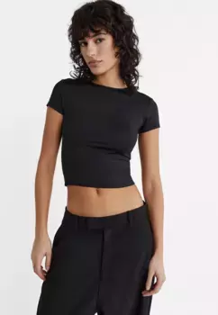 Футболка из полиамида Stradivarius, черный