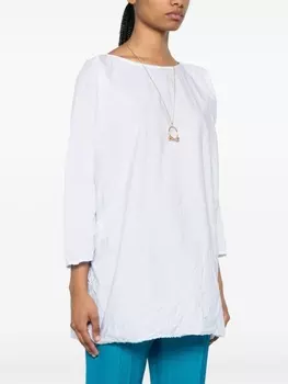 Футболка из поплина с необработанным краем Daniela Gregis, синяя