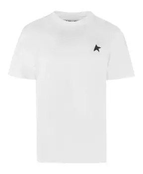 Футболка из принтованного хлопка Golden Goose, белый