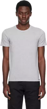 Футболка из серого хлопкового эластичного джерси TO FORD TOM FORD