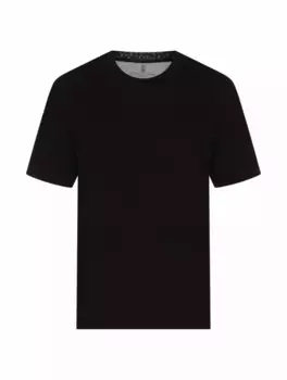 Футболка из смеси шелка и хлопка Brunello Cucinelli, черный