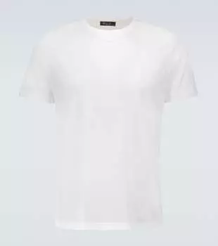 Футболка из смеси шелка и хлопка Loro Piana, белый