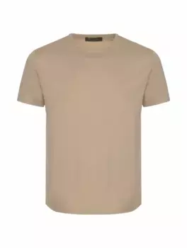 Футболка из смеси шелка и хлопка Loro Piana, бежевый