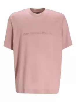 Футболка из смесового хлопка EMPORIO ARMANI, розовый