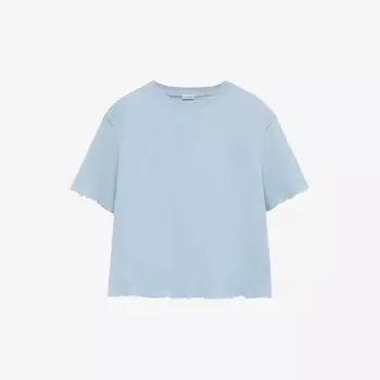 Футболка из смесового хлопка с необработанным краем и вышивкой anagram Loewe, синий