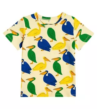 Футболка из смесового хлопка с принтом Mini Rodini, желтый