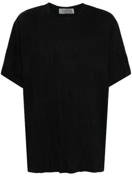 Футболка из смесового хлопка Yohji Yamamoto, синий