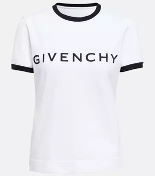 Футболка из смесового хлопкового джерси GIVENCHY, разноцветный