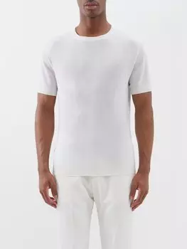 Футболка из смесового кашемира Saman Amel, бежевый