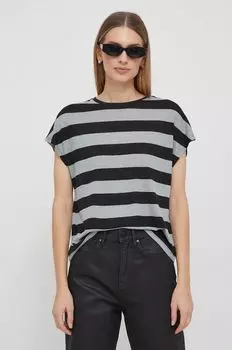 Футболка из смесового льна Pepe Jeans, зеленый