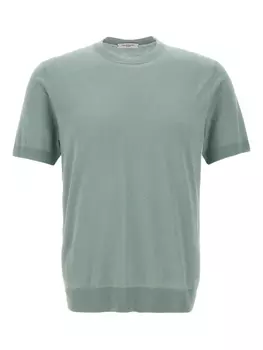 Футболка из смесового шелка Paolo Pecora, зеленый