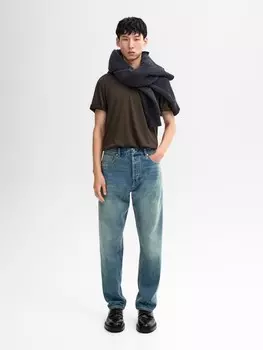 Футболка из смесовой шерсти Massimo Dutti, хаки