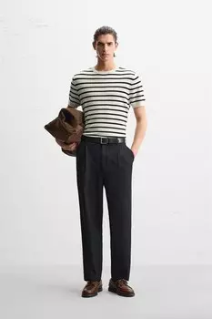 Футболка из струйного трикотажа ZARA, цвет Stripes