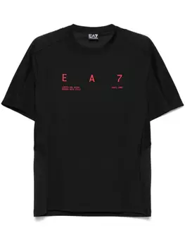 Футболка из технического джерси Ea7 Emporio Armani, черный