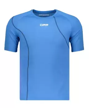 Футболка из техно ткани с контрастными швами Off White, синий