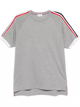 Футболка из ткани пике с рукавами реглан Thom Browne, серый