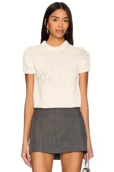 Футболка из толстого вязаного трикотажа Des Phemmes, off white