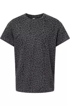 Футболка из тонкого джерси LAT Youth, цвет black leopard
