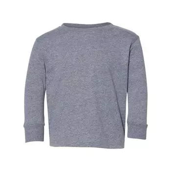 Футболка из тонкого джерси с длинными рукавами Rabbit Skins для малышей, цвет Granite Heather