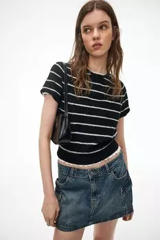 Футболка из тонкого трикотажа H&M, мультиколор