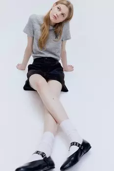 Футболка из тонкого трикотажа H&M, серый