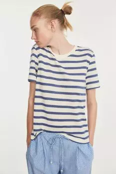 Футболка из тонкой вязки H&M, белый