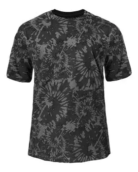 Футболка из трехцветной смеси с узором «тай-дай» Badger, цвет graphite tie-dye