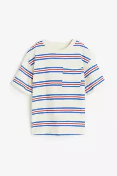 Футболка из трикотажа H&M, белый