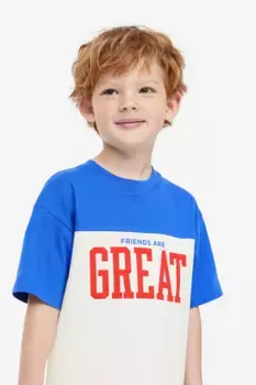 Футболка из трикотажа H&M, синий