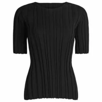 Футболка из трикотажного полотна Pleats Please Issey Miyake, черный