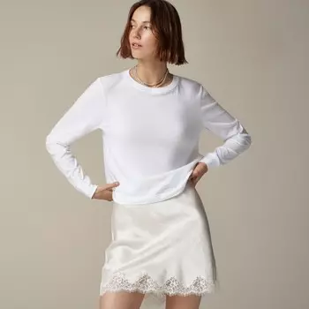 Футболка из винтажного джерси с длинными рукавами J.Crew, белый