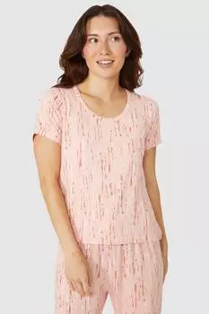 Футболка из вискозного джерси с принтом Debenhams, розовый