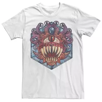 Футболка из витража Big & Tall Dungeons And Dragons Beholder Licensed Character, белый