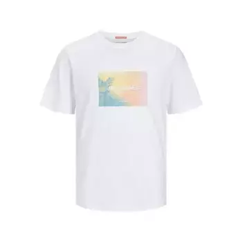 Футболка Jack & Jones Aruba Sunset Branding Plus Size, белый