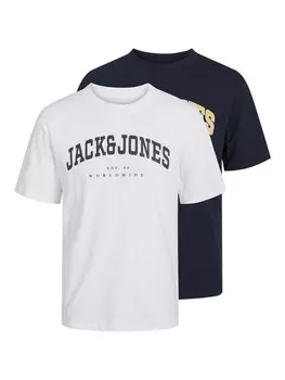 Футболка JACK & JONES CALEB VARSITY, цвет Navy/White